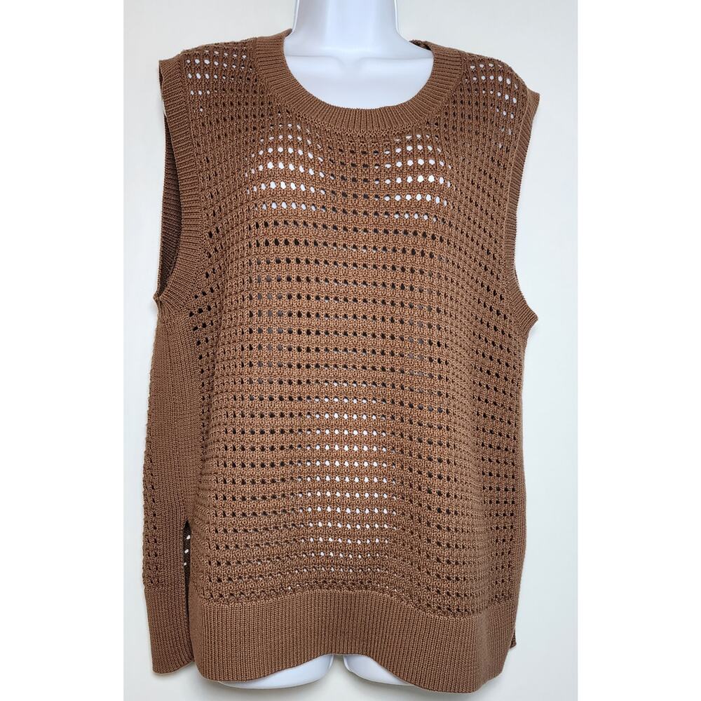 Varley Darin Longline Knit Tank Boho Coastal Minimalist Sleeveless XL